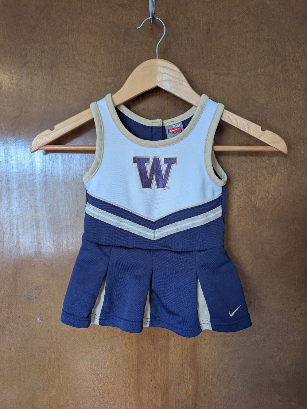 Nike University of Washington UW Purple White Gold Toddler Cheerleader Dress